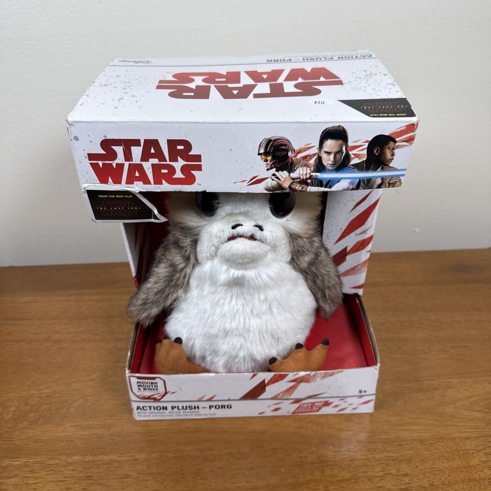 Disney Star Wars The Last Jedi Interactive Action Porg Plush 8.5 in Brand New